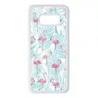 Flamingo Pálmafa nyár Samsung Galaxy S8 fehér tok