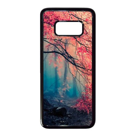 őszi erdős falevél természet Samsung Galaxy S8 fekete tok