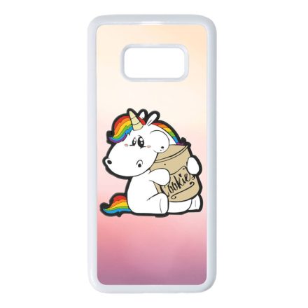 unicorn unikornis fantasy csajos Samsung Galaxy S8 fehér tok