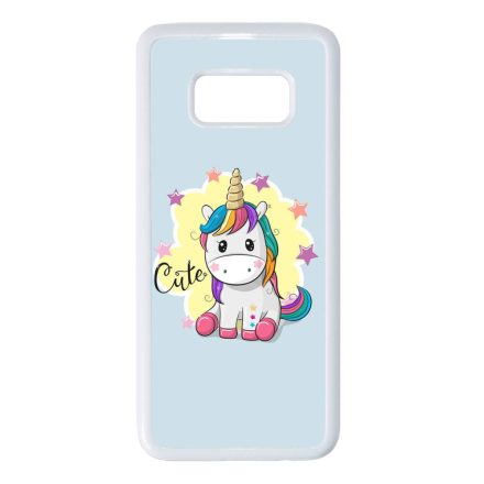 unicorn unikornis fantasy csajos Samsung Galaxy S8 fehér tok