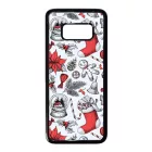 téli karácsonyi mintás textúra Samsung Galaxy S8 fehér tok