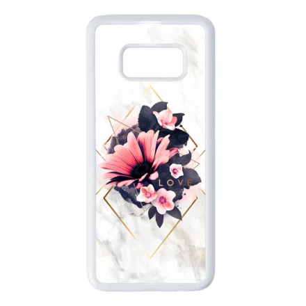 Marble Love marvany mintas viragos Samsung Galaxy S8 fekete tok