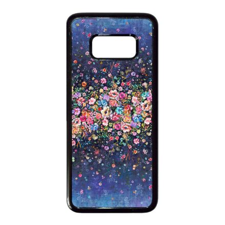 virágos tavaszi art Samsung Galaxy S8 fehér tok