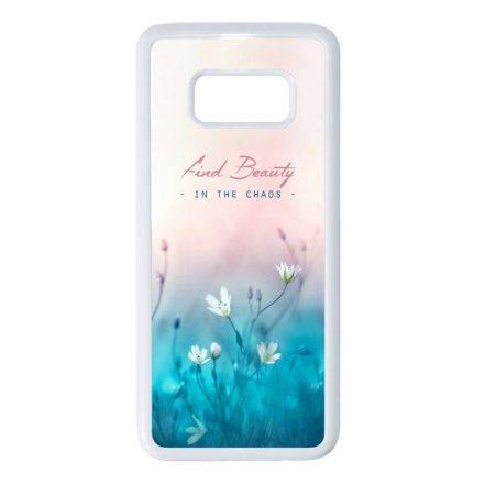 virágos tavaszi art Samsung Galaxy S8 fekete tok