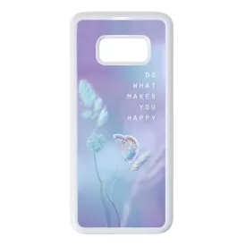 virágos tavaszi pillangós lepkés Samsung Galaxy S8 fehér tok