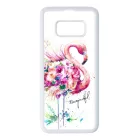 Álomszép Flamingo tropical summer nyári Samsung Galaxy S8 fehér tok