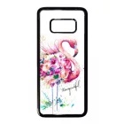 Álomszép Flamingo tropical summer nyári Samsung Galaxy S8 fehér tok