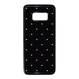 Elegáns szívecskés - BLACK - szives csajos  Samsung Galaxy S8 tok