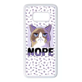 NOPE Cat Antisocial Antiszocialis Meno Trendi Samsung Galaxy S8 tok