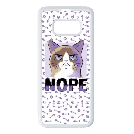 NOPE Cat Antisocial Antiszocialis Meno Trendi Samsung Galaxy S8 tok