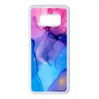 Blue Pink Gradient Ink kek rozsaszin marvanyos Samsung Galaxy S8 tok