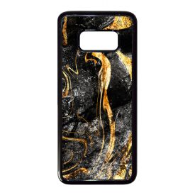 Luxury Golden Black marvanyos marvany mintas Samsung Galaxy S8 tok