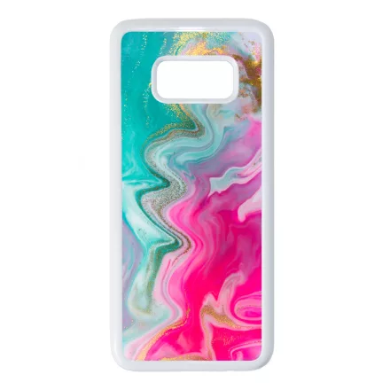 Pink gold Mixed Inks arany mintas marvanyos Samsung Galaxy S8 tok