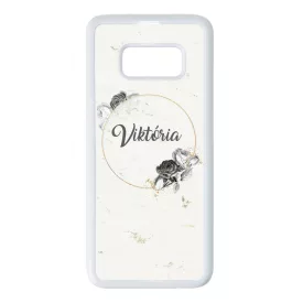 kerd a neveddel marble marvany mintas Rozsa viragos Samsung Galaxy S8 tok