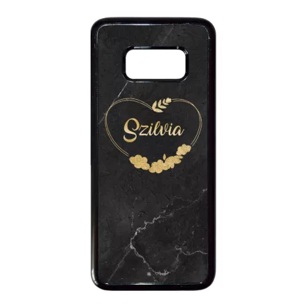 kerd a neveddel marble marvany mintas Heart szivecskes Samsung Galaxy S8 tok