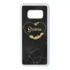 kerd a neveddel marble marvany mintas Heart szivecskes Samsung Galaxy S8 tok