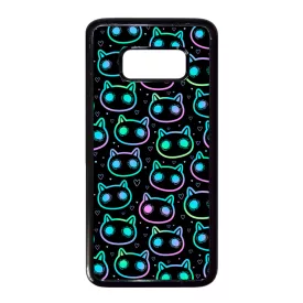Halloween Macskak - Blue Samsung Galaxy S8 tok