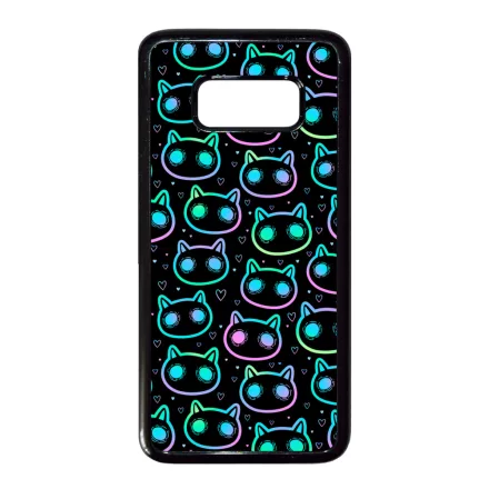 Halloween Macskak - Blue Samsung Galaxy S8 tok