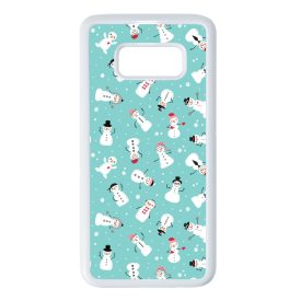 Cuki hóember mintás - Téli mintás Samsung Galaxy S8 tok