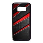 Piros fekete csíkos karbon mintás Samsung Galaxy S8 tok