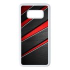 Piros fekete csíkos karbon mintás Samsung Galaxy S8 tok