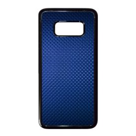 Gyönyörű kék karbon fiber mintás Samsung Galaxy S8 tok