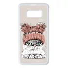 Cuki sapkás cica Samsung Galaxy S8 tok