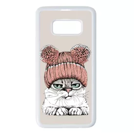 Cuki sapkás cica Samsung Galaxy S8 tok
