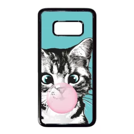 Bubble Cat - cica mintás Samsung Galaxy S8 tok