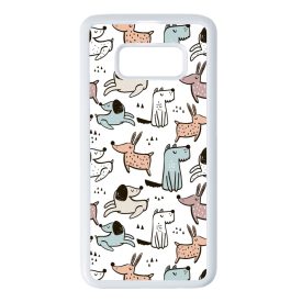Tündéri rajzolt kutya mintás Samsung Galaxy S8 tok