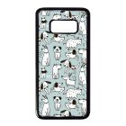 Türkiz aranyos rajzolt kutya mintás Samsung Galaxy S8 tok