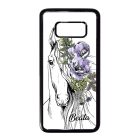 Rajzolt virágos lovas Samsung Galaxy S8 tok