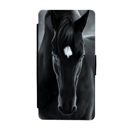 lovas fekete ló Samsung Galaxy S8 műbőr flip fekete tok