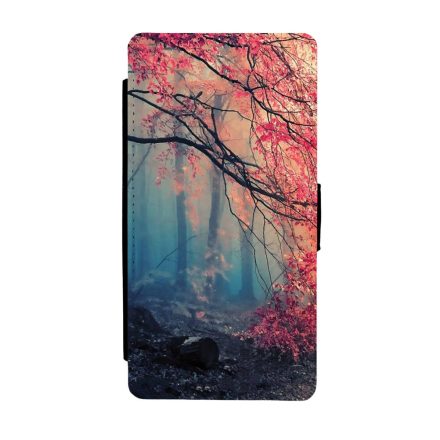 őszi erdős falevél természet Samsung Galaxy S8 műbőr flip fekete tok