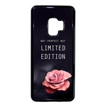 i am Not Perfect But Limited edition viragos rose rozsas Samsung Galaxy S9 fehér tok