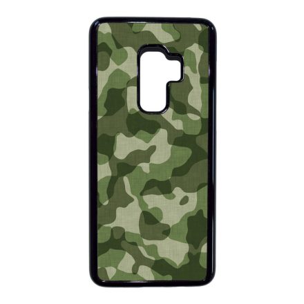terepszin camouflage kamuflázs Samsung Galaxy S9 Plus fekete tok