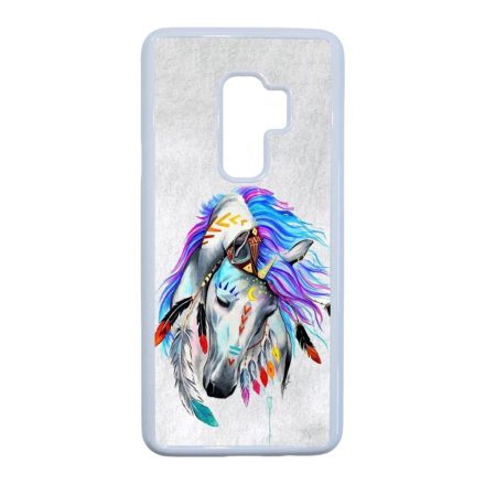 lovas indián ló art művészi native Samsung Galaxy S9 Plus fehér tok