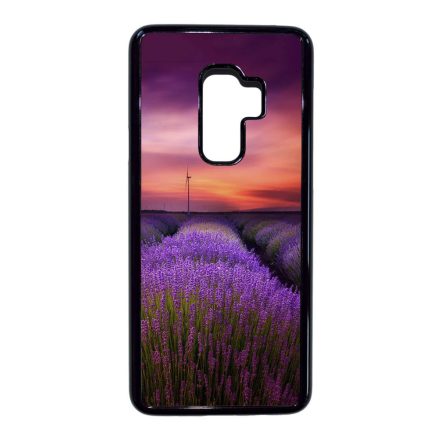 levendula levendulás levander lavender provence Samsung Galaxy S9 Plus fekete tok