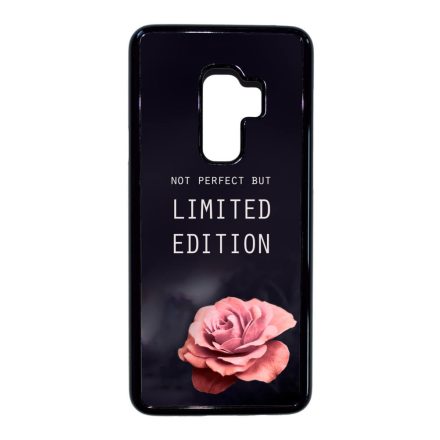 i am Not Perfect But Limited edition viragos rose rozsas Samsung Galaxy S9 Plus fekete tok