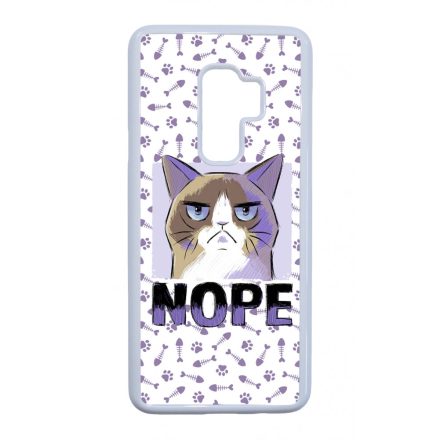 NOPE Cat Antisocial Antiszocialis Meno Trendi Samsung Galaxy S9 Plus tok