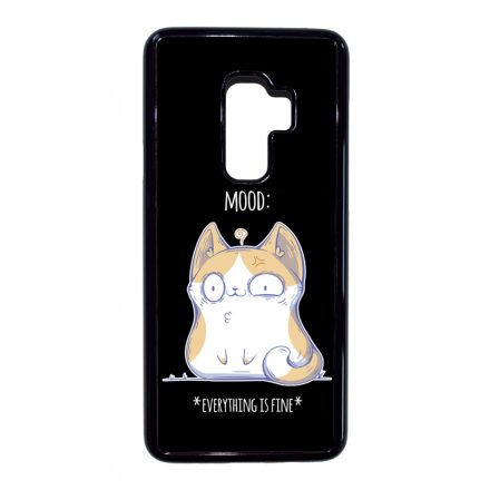 Cat Mood cicas macskas this is fine Samsung Galaxy S9 Plus tok