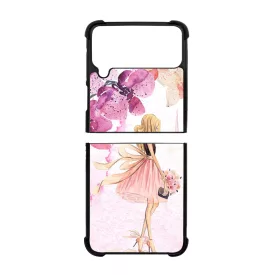virágos fashion menyasszony párizs paris eiffel torony tavaszi Samsung Galaxy Z Flip 4 5G tok