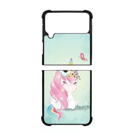 Édes unikornis és a Pillangó unicorn egyszarvú Samsung Galaxy Z Flip 4 5G tok