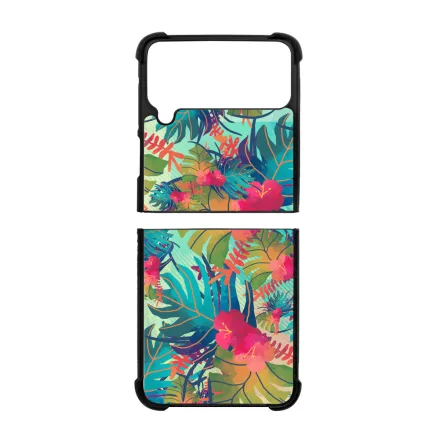 Tropical Beauty - Nyári trópusi mintás Samsung Galaxy Z Flip 4 5G tok
