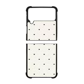 Elegáns szívecskés - CREAM - szives csajos Samsung Galaxy Z Flip 4 5G tok