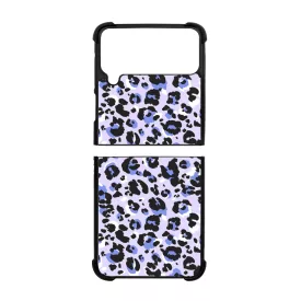 Purple Leopard Wild Beauty Csajos Allat mintas Samsung Galaxy Z Flip 4 5G tok