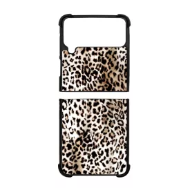 Leopard Wild Beauty Csajos Allat mintas Samsung Galaxy Z Flip 4 5G tok