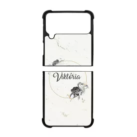 marble marvany mintas Rozsa viragos Samsung Galaxy Z Flip 4 5G tok