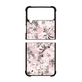 Puderpink tavaszi viragos Samsung Galaxy Z Flip 4 5G tok