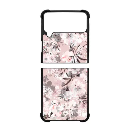 Puderpink tavaszi viragos Samsung Galaxy Z Flip 4 5G tok